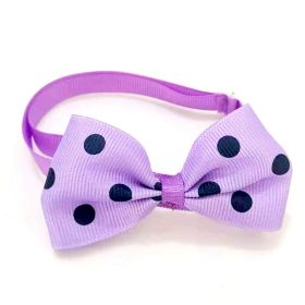 Pet Supplies Accessories Polka Dot Bow Tie (Option: Purple Dots-Free Size)
